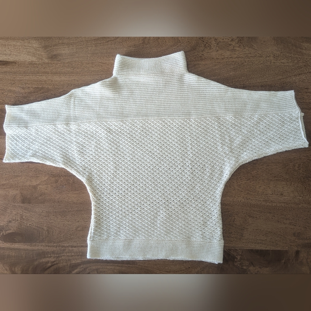 PPLA Cream Cowl Neck Sweater with Dolman Sleeves